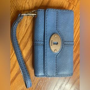 Fossil Blue Leather Wallet